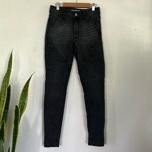 High Rise Skinny Moto Jeans